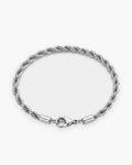 Atlas rope chain bracelet in silver stainless steel [c:silver]