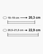 Atlas rope chain bracelet length 20.3 cm, 22.9 cm with matching wrist sizes [u:mm]
