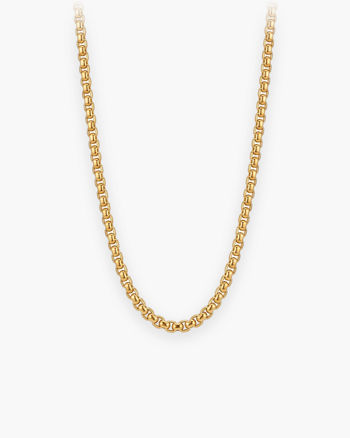 Atlas round box chain in gold-tone titanium steel [c:gold]
