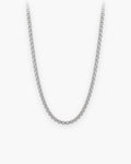 Atlas round box chain in silver titanium steel [c:silver]