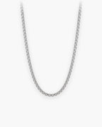 Atlas round box chain in silver titanium steel [c:silver]