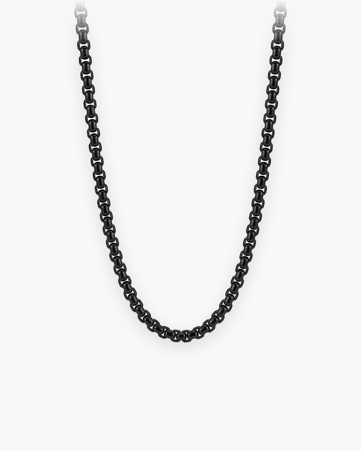 Atlas rounded box chain in black stainless steel [c:black]