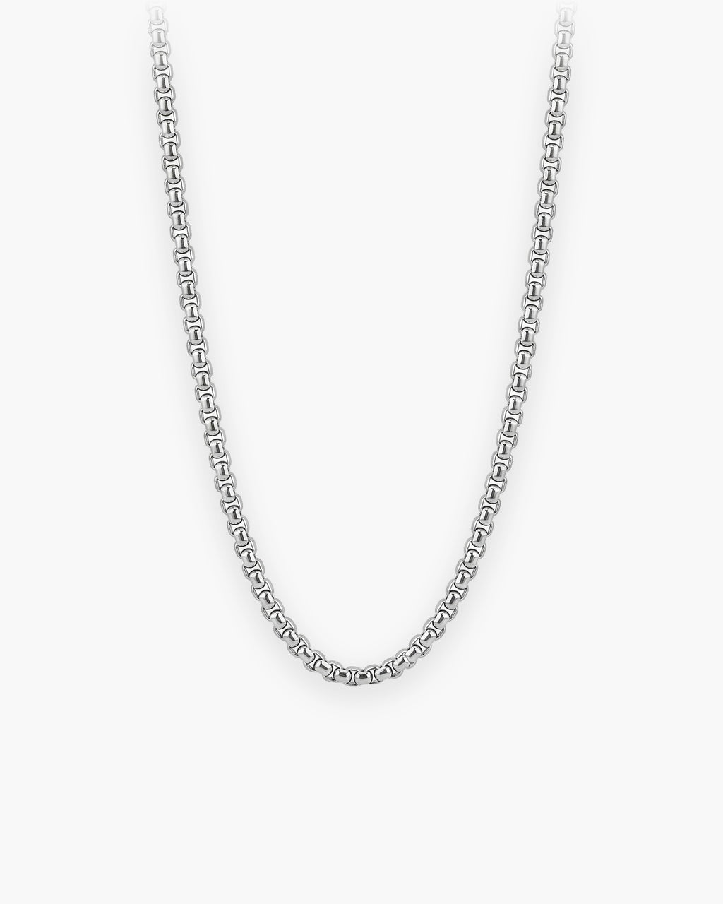 Atlas rounded box chain in silver-tone stainless steel [c:silver]