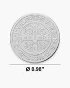 Atlas Saint Benedict medal diameter 0.98 inch [u:in]