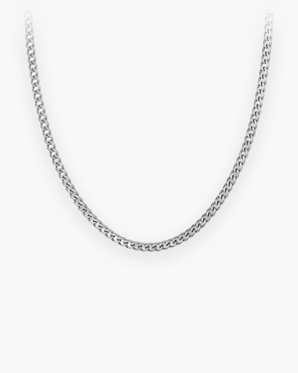 Atlas slim 3 mm Cuban chain in silver stainless steel [c:silver]