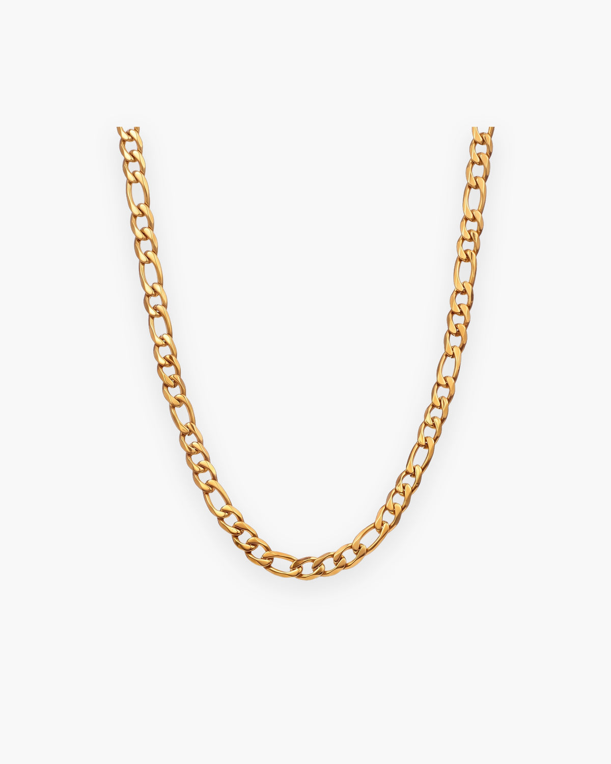 Atlas slim Figaro chain in gold-tone stainless steel [c:gold]