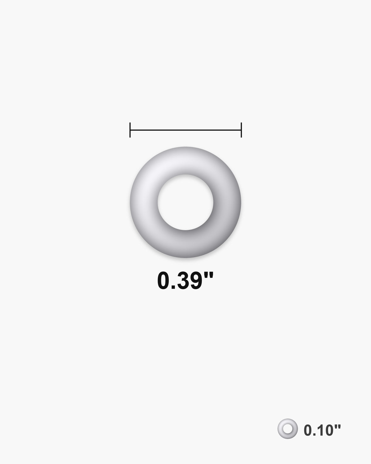 Atlas slim hoop earring dimensions: 0.39 inch across, 0.10 inch thick [u:in]