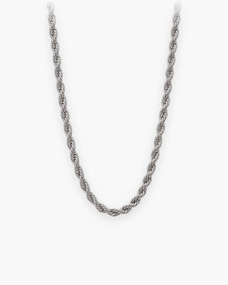Atlas spiral rope chain in silver stainless steel [c:silver]