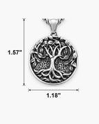 Atlas Tree of Life medallion pendant dimensions at true scale: 1.18 x 1.57 inch [u:in]