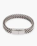 Atlas twin wheat chain bracelet in silver-tone stainless steel [c:silver]