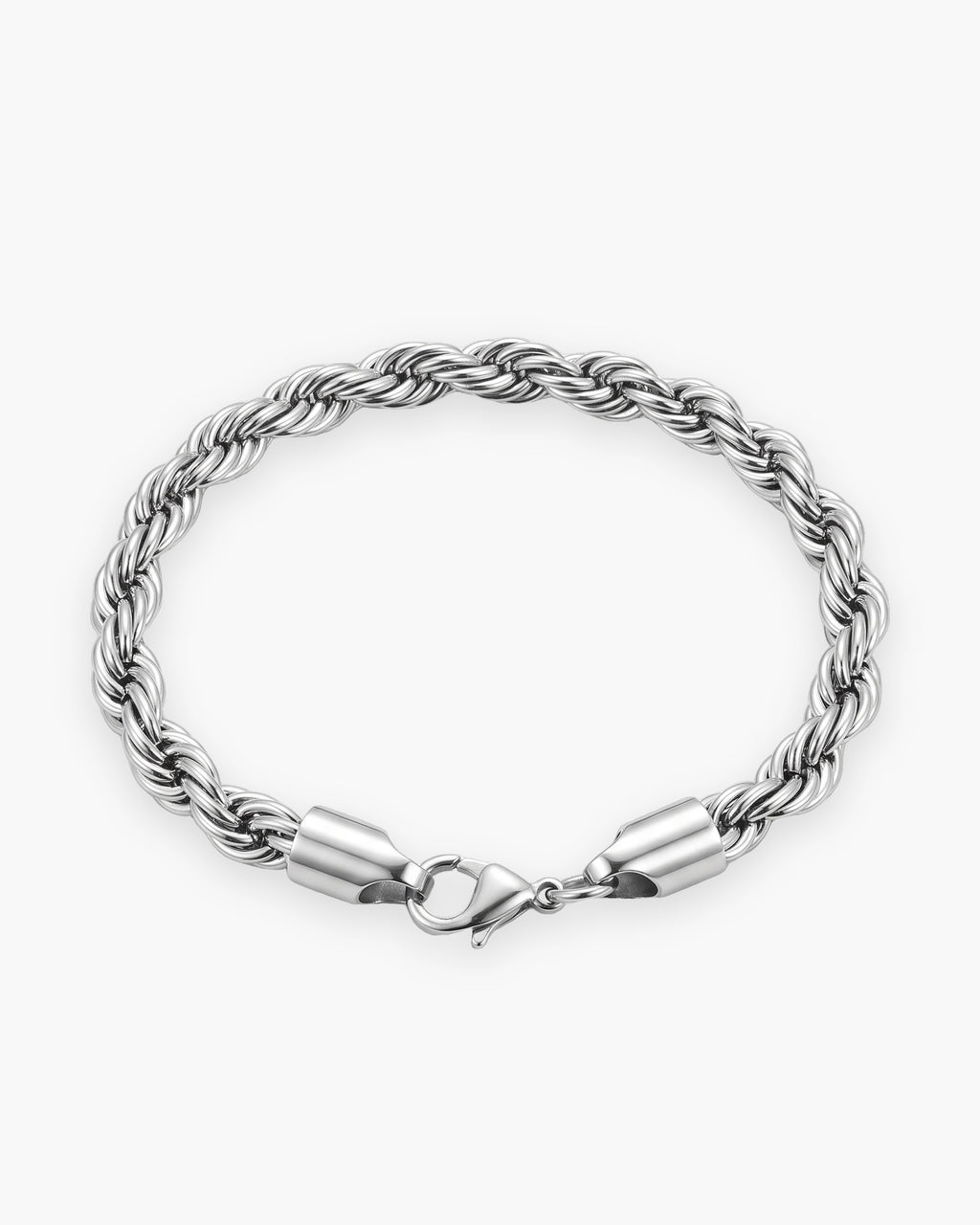 Atlas Twisted Rope Bracelet in silver-tone [c:silver]