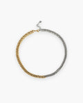 Atlas two-tone Cuban chain, half gold-tone and half silver stainless steel [c:silvergold]