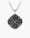 Atlas Vegvisir Viking Compass Pendant Necklace in silver [c:silver]