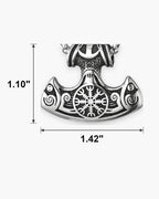 Atlas viking hammer pendant necklace dimensions 1.42 x 1.10 in [u:in]