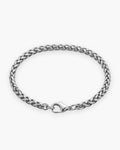 Atlas wheat chain bracelet in silver stainless steel [c:silver]