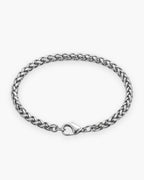 Atlas wheat chain bracelet in silver stainless steel [c:silver]
