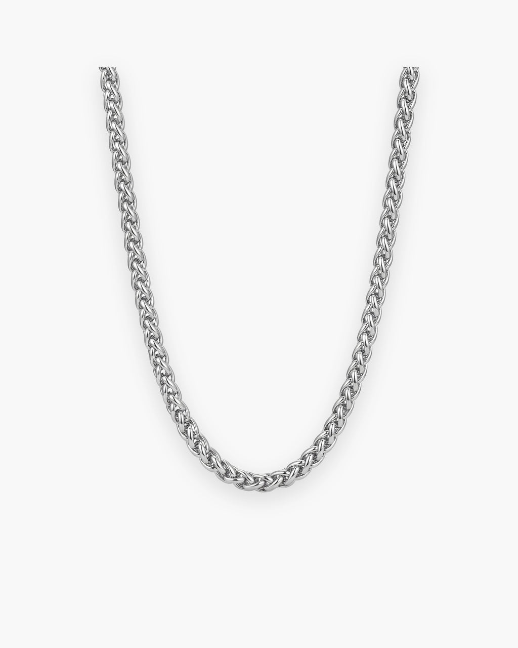 Atlas wheat chain in silver titanium steel [c:silver]