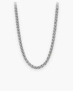 Atlas wheat chain in silver titanium steel [c:silver]