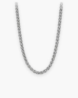 Atlas wheat chain in silver titanium steel [c:silver]