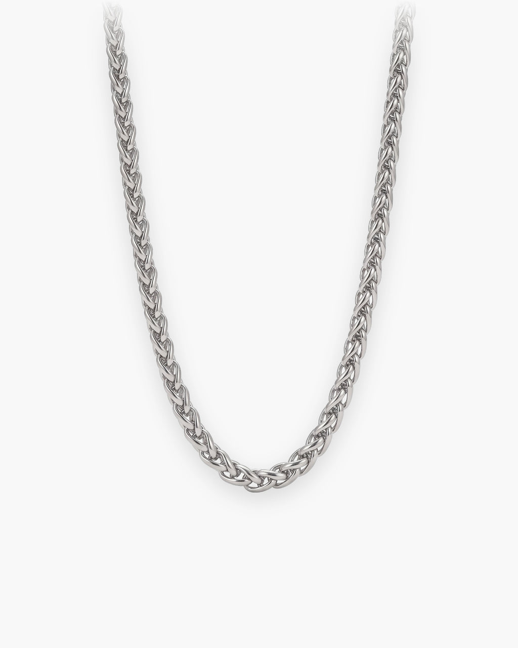 Atlas wheat chain in silver-tone titanium steel [c:silver]