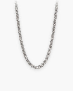 Atlas wheat chain in silver-tone titanium steel [c:silver]