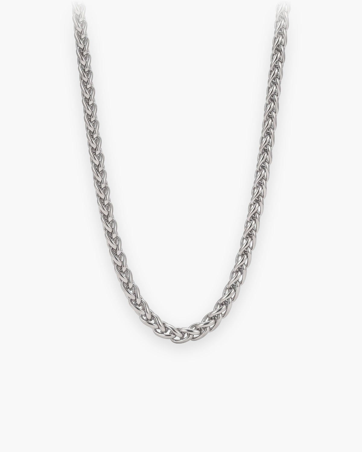 Atlas wheat chain in silver-tone titanium steel [c:silver]