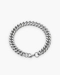 Atlas wide Cuban link bracelet in silver titanium steel [c:silver]