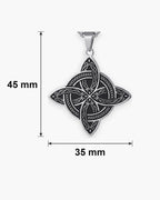 Atlas Celtic witch's knot pendant dimensions 35 x 45 mm [u:mm]