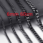 3-9mm Stainless Steel Curb Link Chain in silver, gold, and black finishes view 13