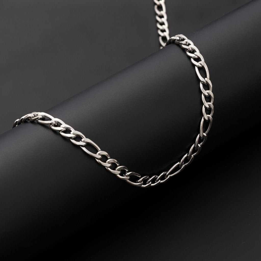 Figaro Link Stainless Steel Chain gold-tone finish 60cm view 4