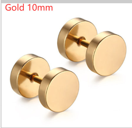 Barbell Stud Earrings in silver finish view 12
