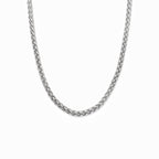 Titanium Steel Wheat Chain Necklace gold black silver finishes view 5