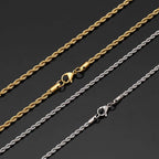 The Rope Chain Bracelet in Stainless Steel, view 3