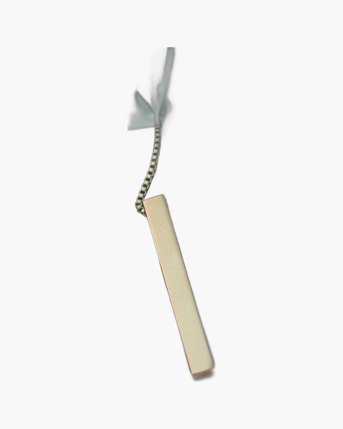 Titanium steel rectangular bar pendant, rose gold