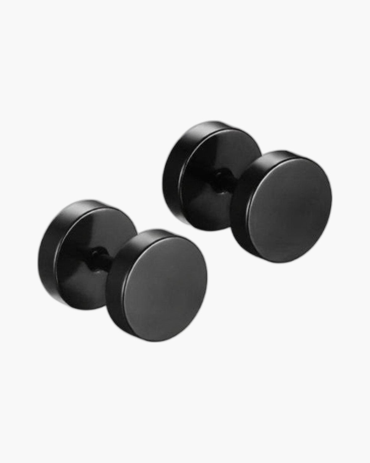 Barbell Stud Earrings in silver finish view 16