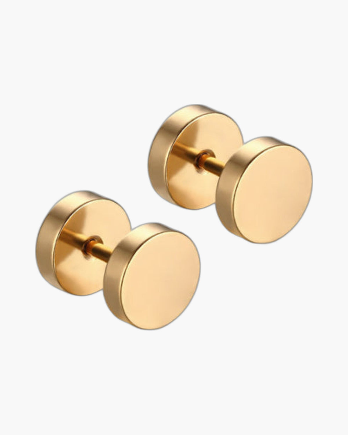 Barbell Stud Earrings in silver finish view 13