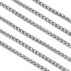 4mm Wheat Link Chain Necklace gold-tone clean shot view 4