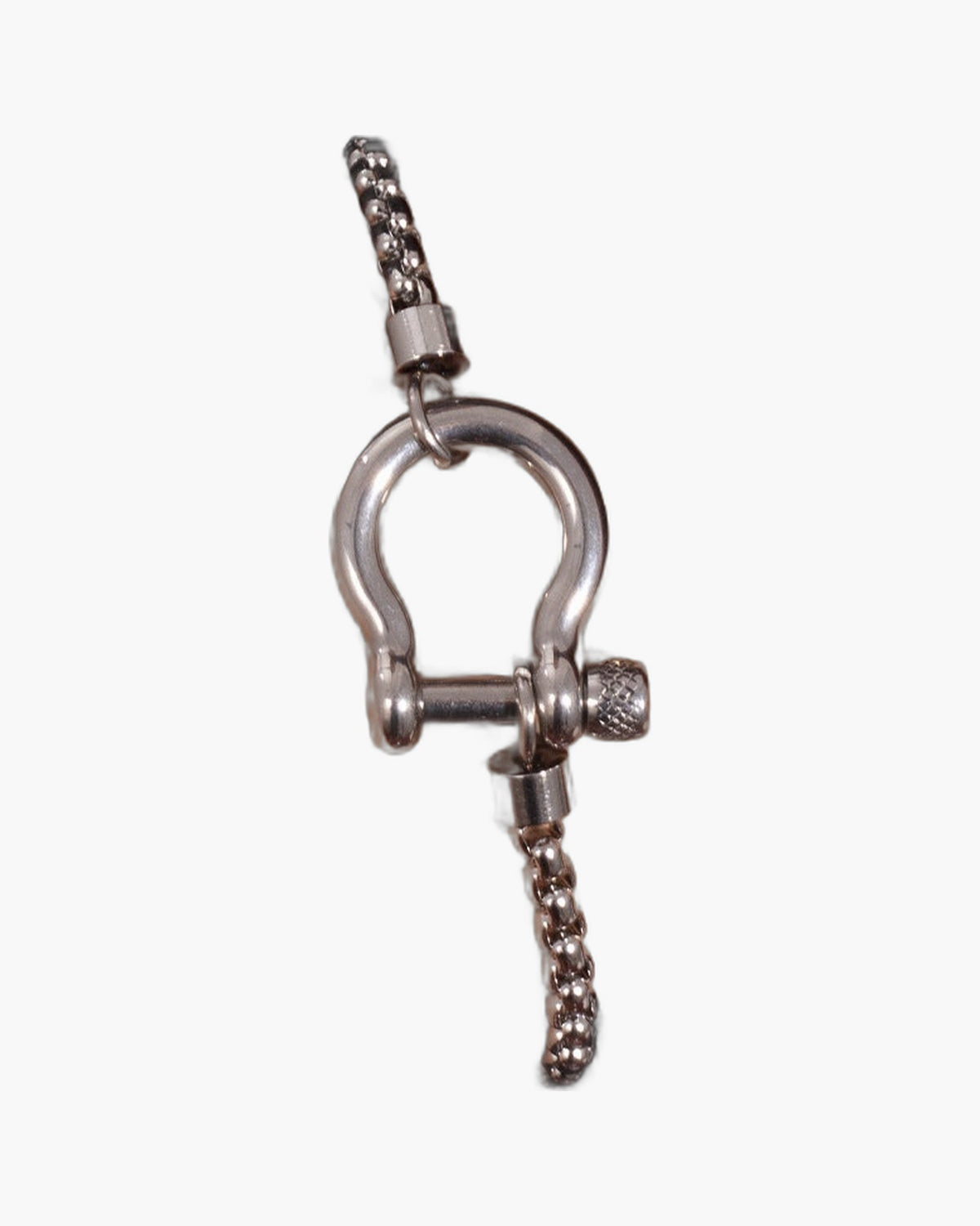 Box Link Shackle Bracelet gold-tone on white background view 5