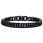 8mm Titanium Steel Curb Link Bracelet black finish view 6