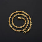 Gold-Tone Stainless Steel Rope Chain with lobster clasp view 2