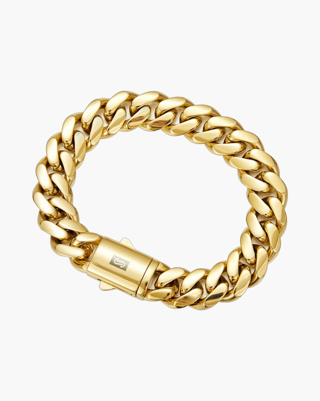The Gold-Tone Cuban Bracelet in Stainless Steel