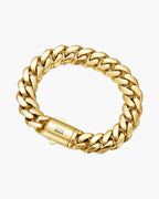 The Gold-Tone Cuban Bracelet in Stainless Steel