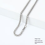 Titanium Steel Wheat Chain Necklace gold-tone on white background view 7