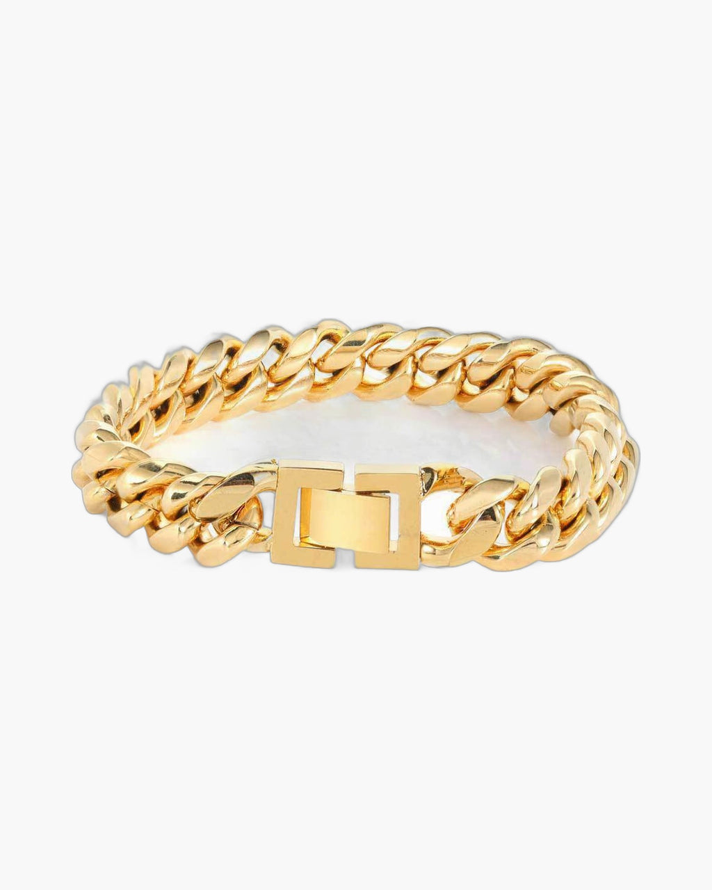 The Miami Cuban Bracelet in Stainless Steel, Gold