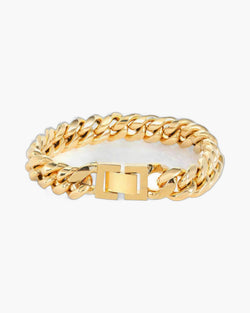 The Miami Cuban Bracelet in Stainless Steel, Gold