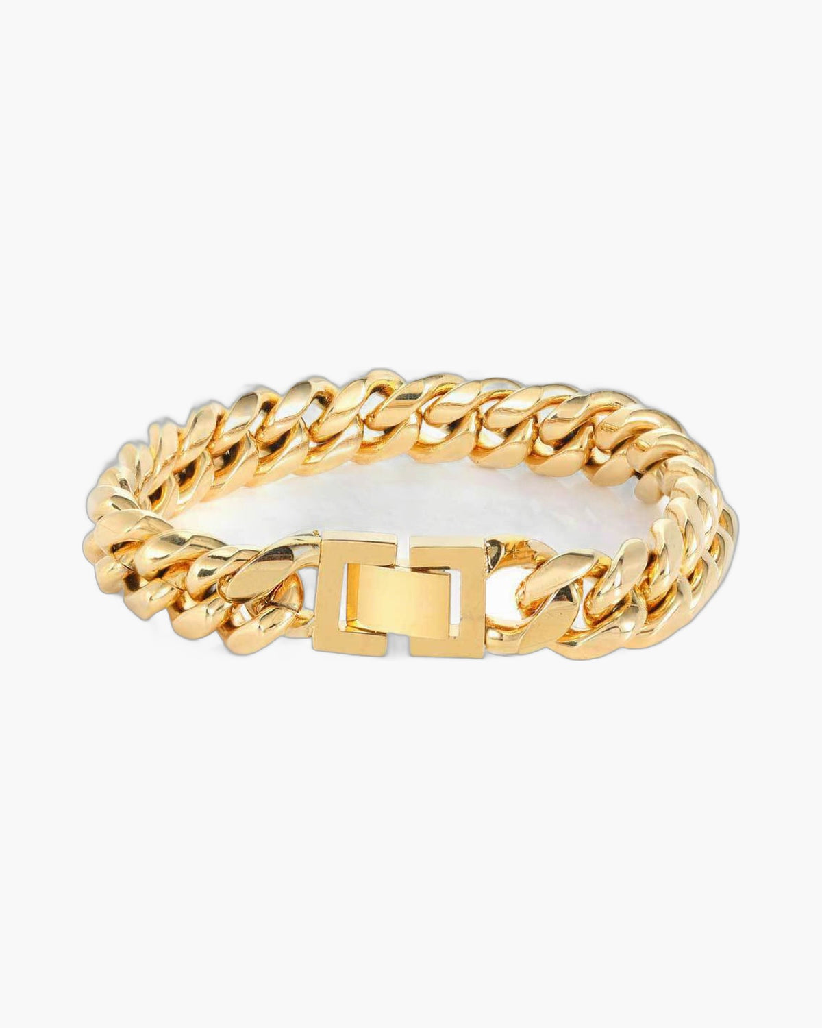 The Miami Cuban Bracelet in Stainless Steel, Gold