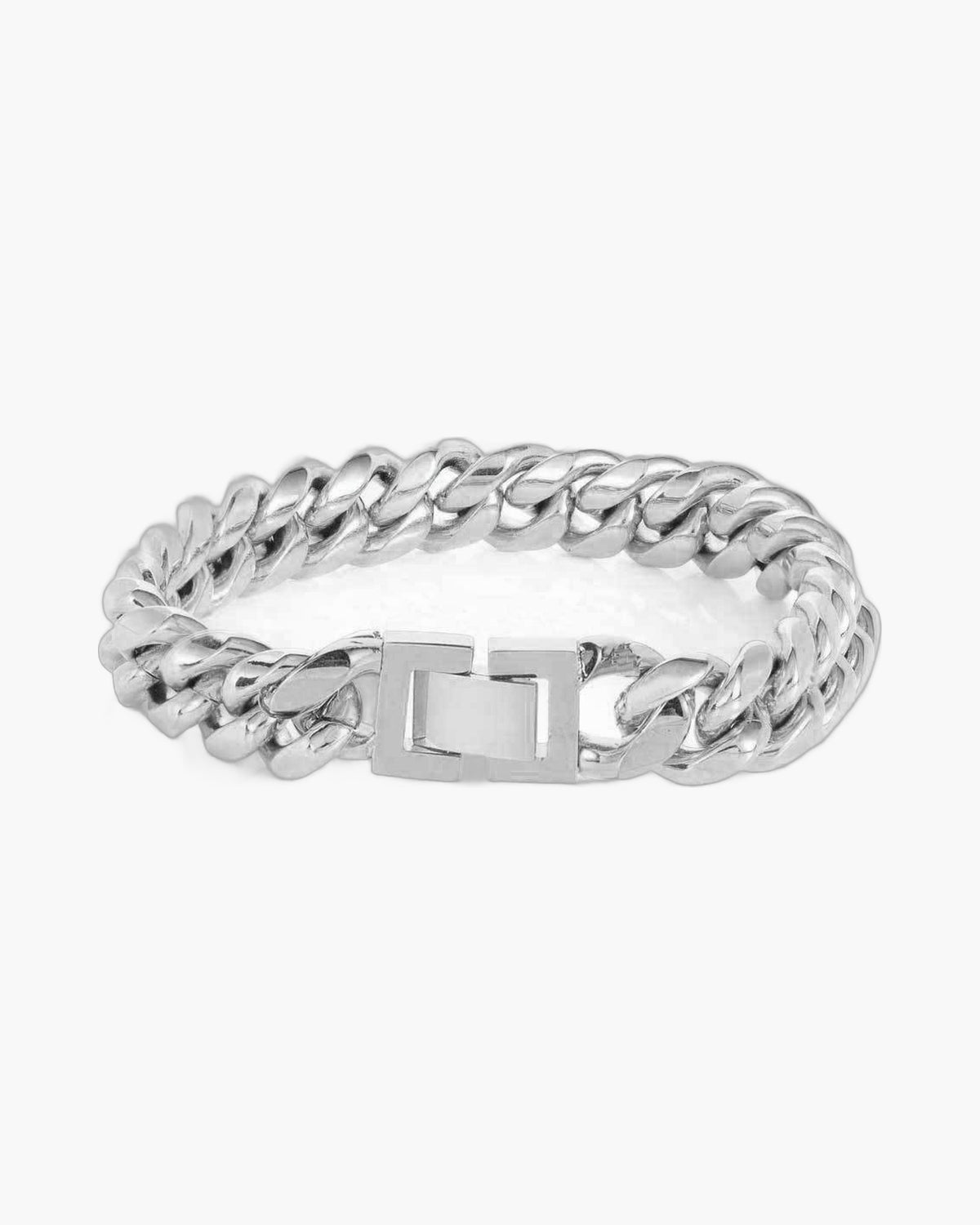 The Miami Cuban Bracelet in Stainless Steel, Silver