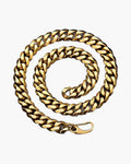 The 14mm Gold-Tone Cuban Chain in Stainless Steel