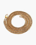 The Faceted Double-Link Cuban Chain in Stainless Steel, Gold