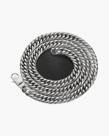 The Faceted Double-Link Cuban Chain in Stainless Steel